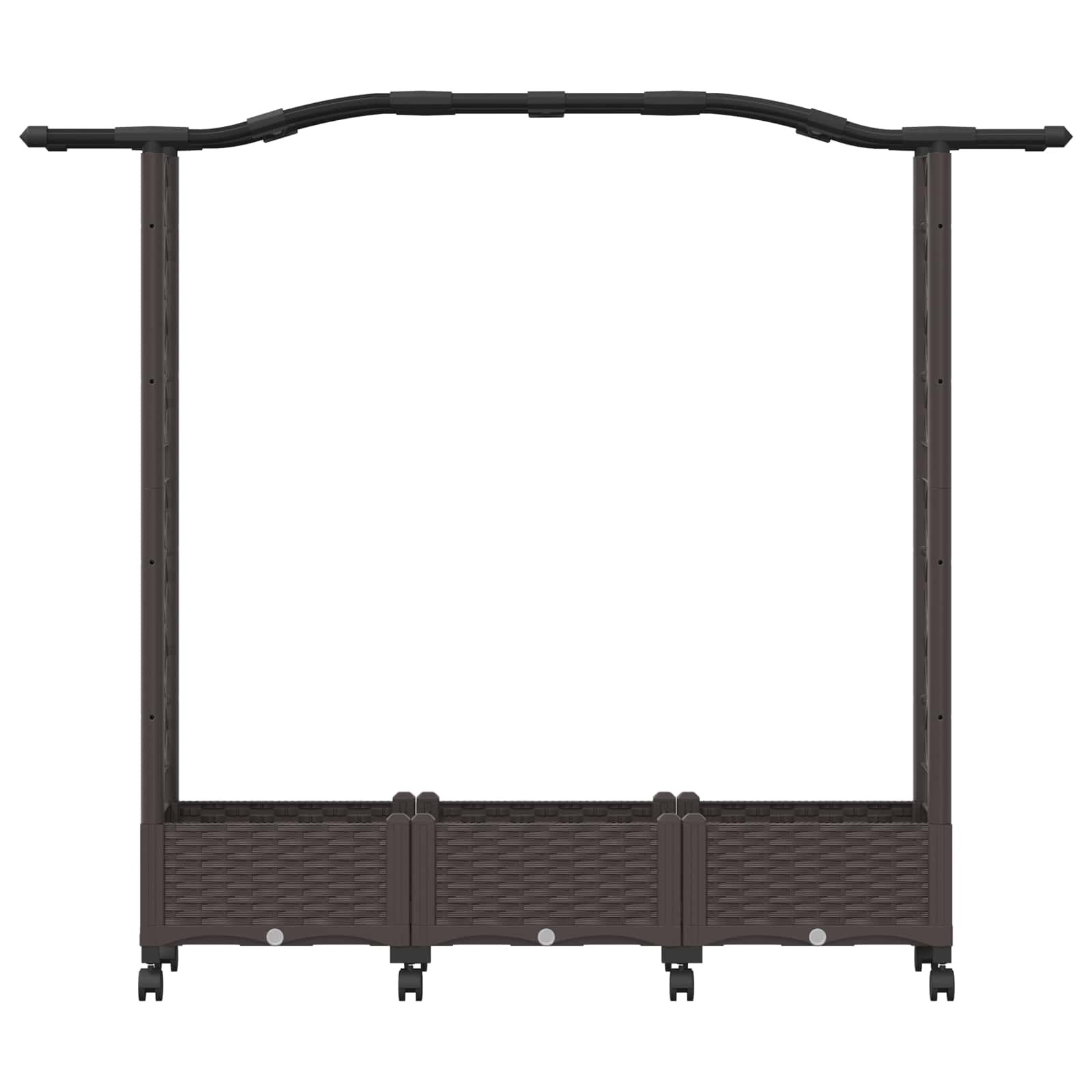 Letto rialzato con traliccio e ruote Marrone 169 x 40 x 129 cm | homemem39