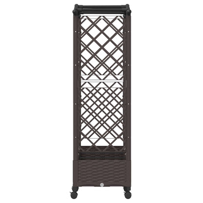 Letto rialzato con traliccio e ruote Marrone 169 x 40 x 129 cm | homemem39