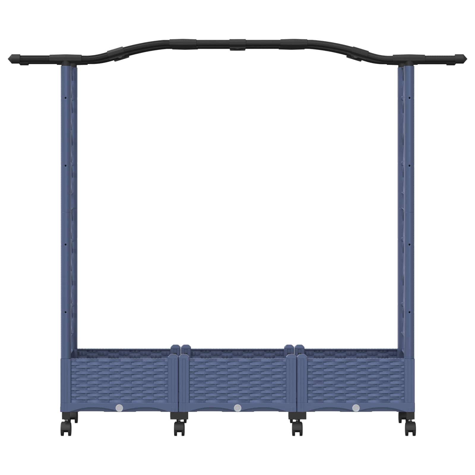 Letto Rialzato con Griglia e Tetto Grigio 169 x 40 x 129 cm PP | homemem39