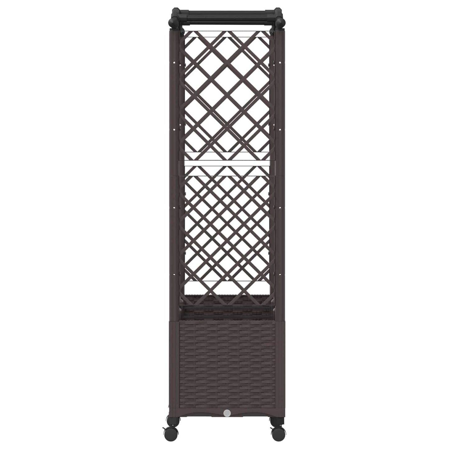 Letto Rialzato con Griglia e Tetto Marrone 164 x 40 x 144 cm PP | homemem39