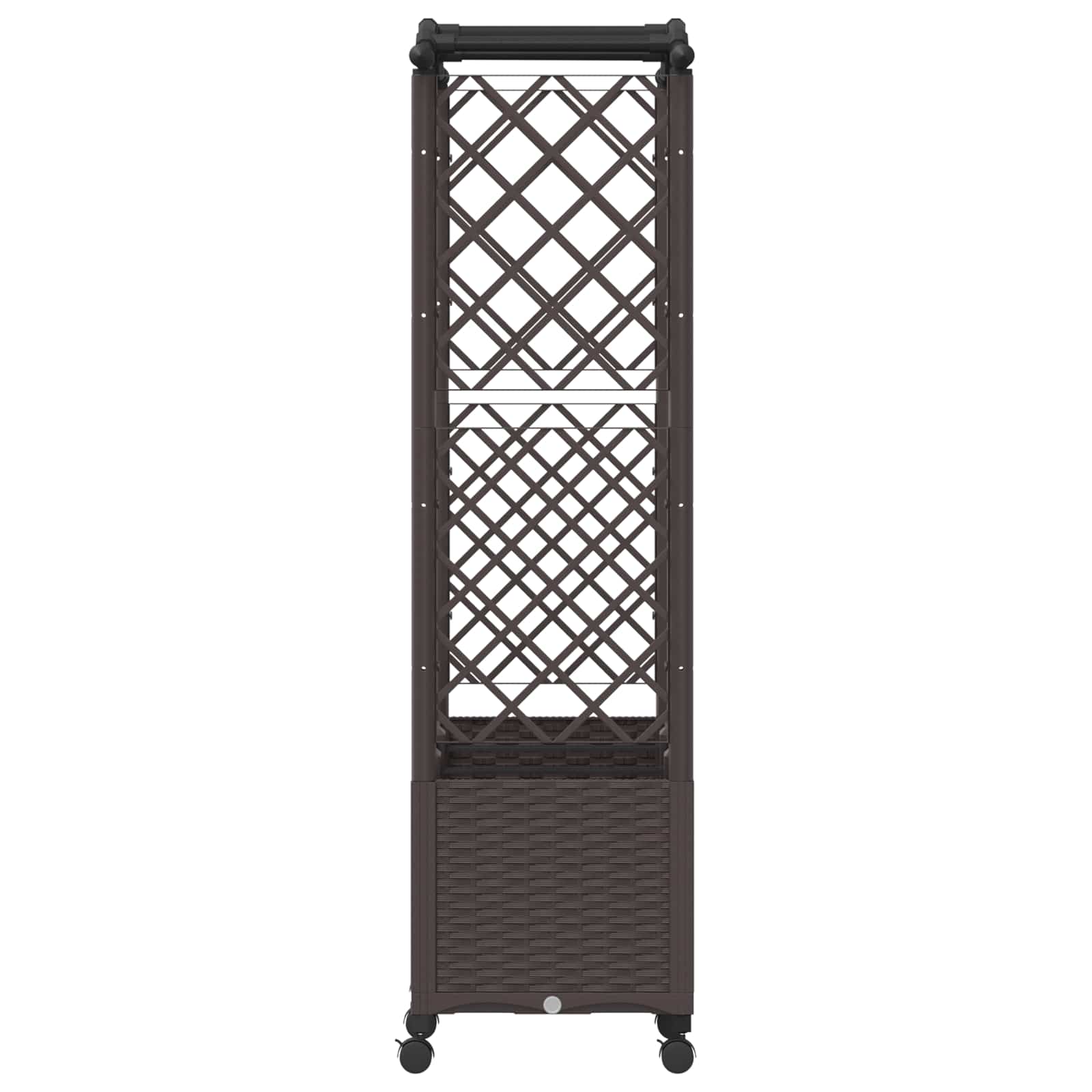 Letto Rialzato con Griglia e Tetto Marrone 164 x 40 x 144 cm PP | homemem39