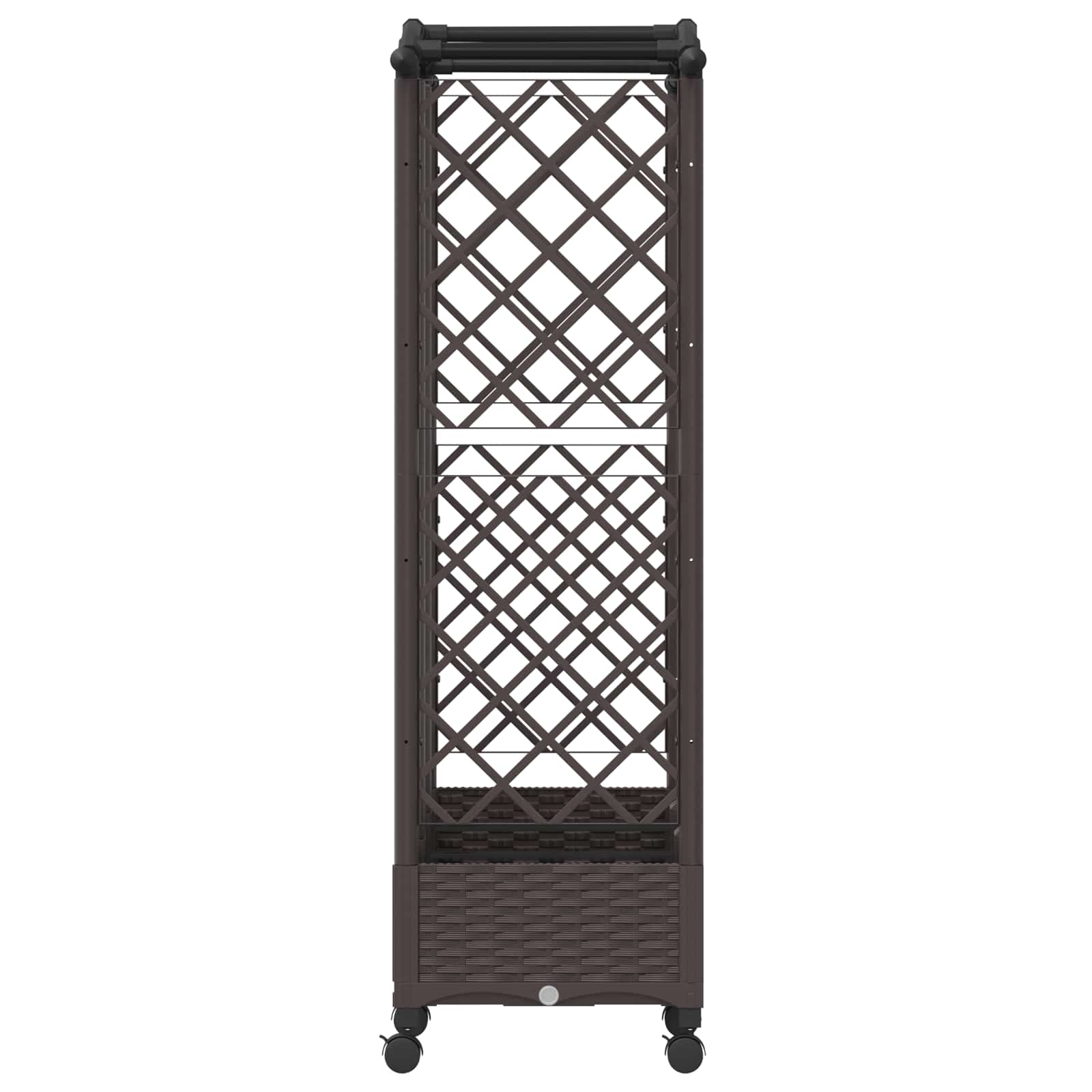 Letto Rialzato con Griglia e Tetto Marrone 163 x 40 x 129 cm PP | homemem39