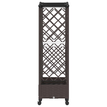 Letto Rialzato con Griglia e Tetto Marrone 163 x 40 x 129 cm PP | homemem39