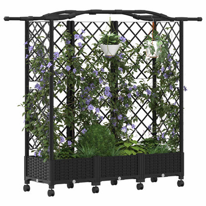 Letto Rialzato con Griglia e Tetto Nero 163 x 40 x 129 cm PP | homemem39