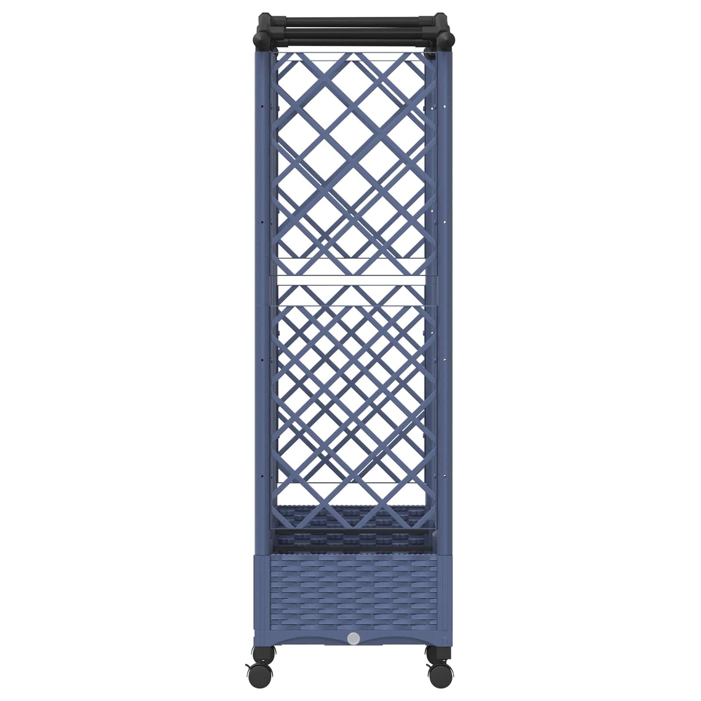 Letto Rialzato con Griglia e Tetto Grigio 163 x 40 x 129 cm PP | homemem39