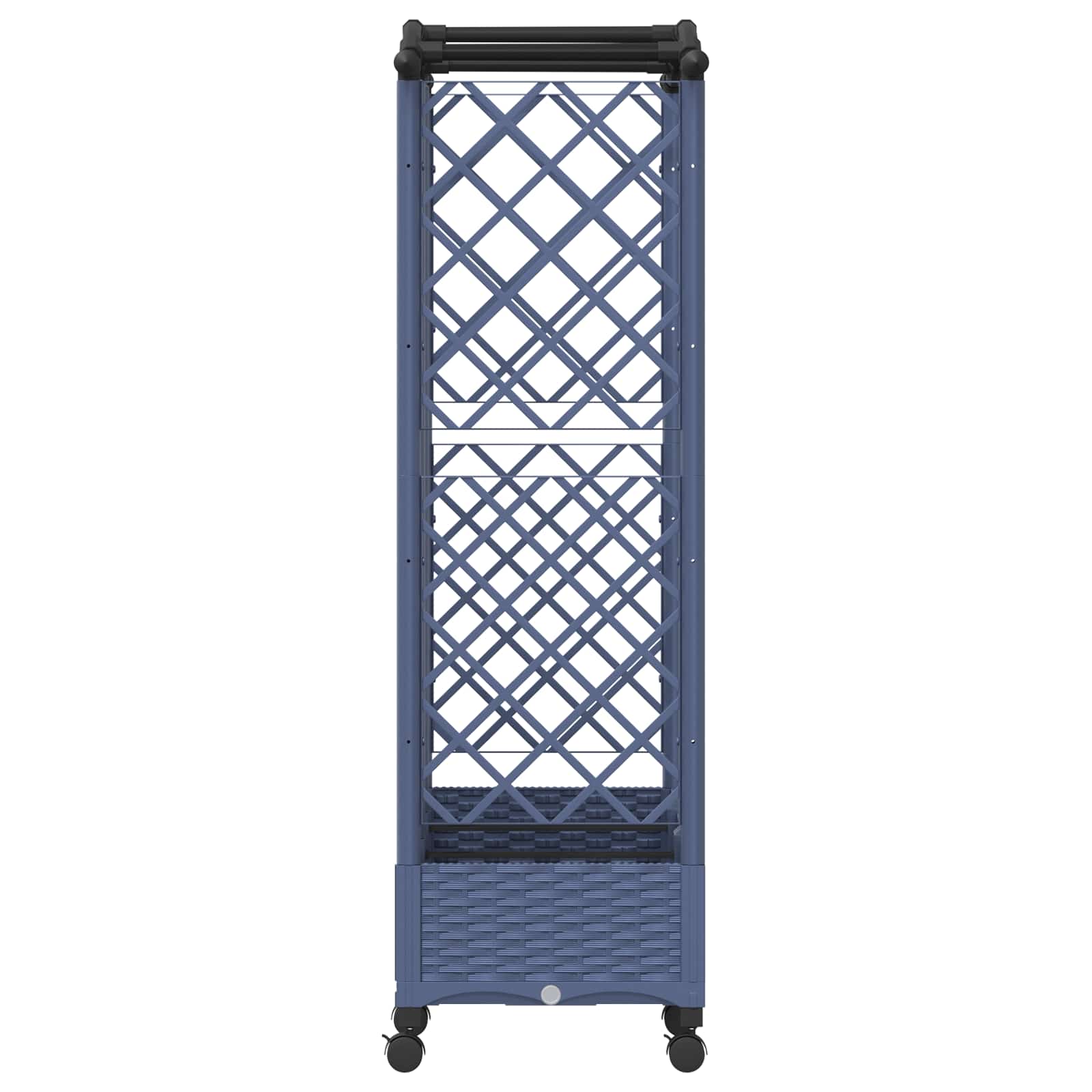 Letto Rialzato con Griglia e Tetto Grigio 163 x 40 x 129 cm PP | homemem39
