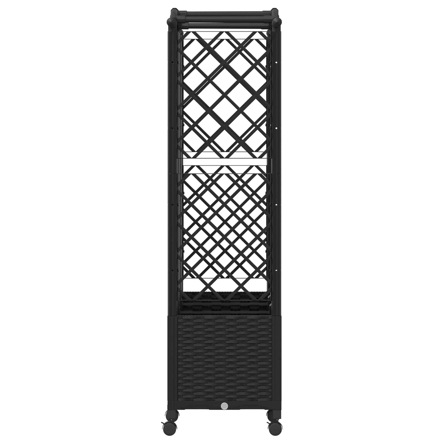 Letto Rialzato con Griglia e Tetto Nero 163 x 40 x 144 cm PP | homemem39