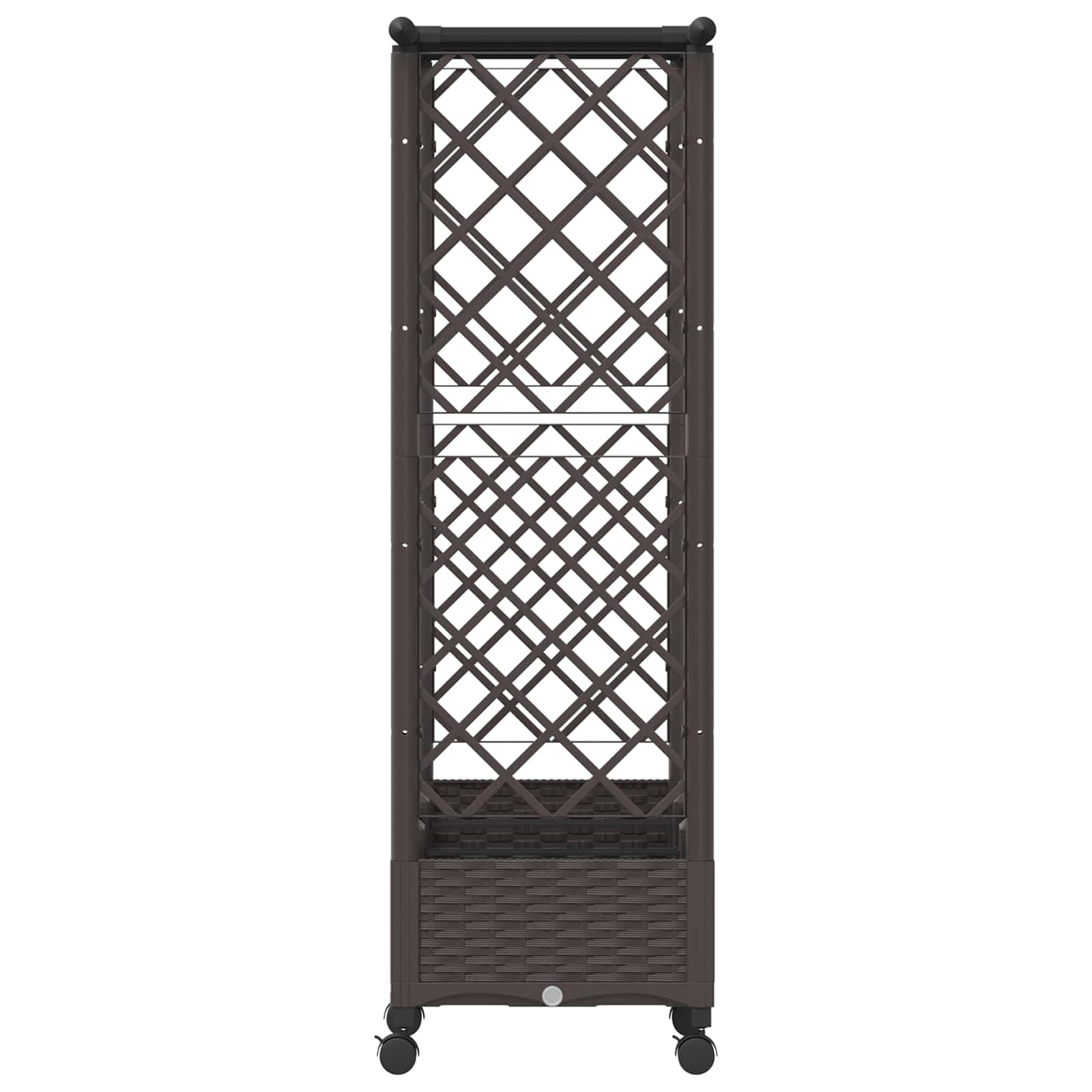 Letto Rialzato con Griglia e Tetto Marrone 164 x 40 x 127 cm PP | homemem39