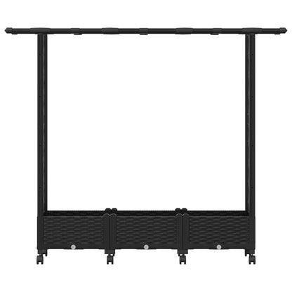 Letto Rialzato con Griglia e Tetto Nero 164 x 40 x 127 cm PP | homemem39