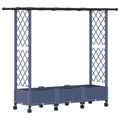 Letto Rialzato con Griglia e Tetto Grigio 164 x 40 x 127 cm PP | homemem39