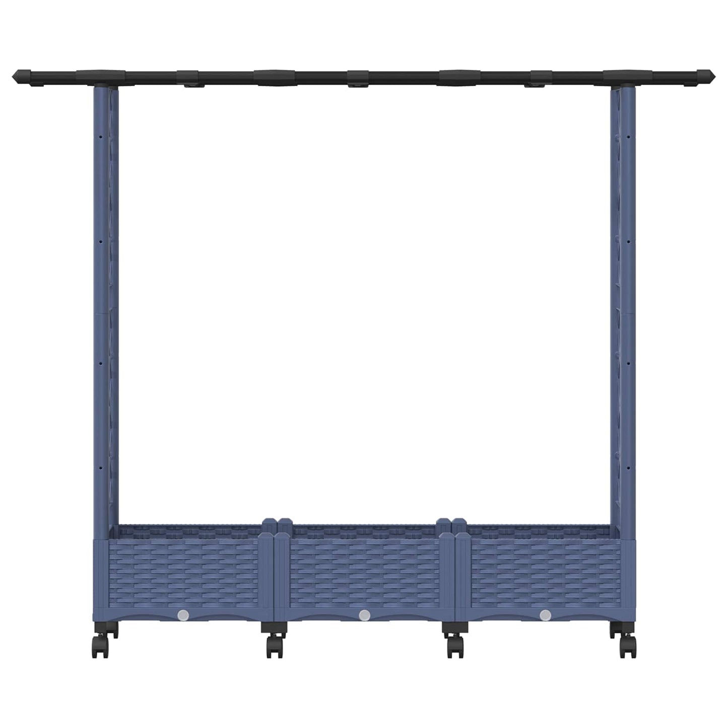 Letto Rialzato con Griglia e Tetto Grigio 164 x 40 x 127 cm PP | homemem39