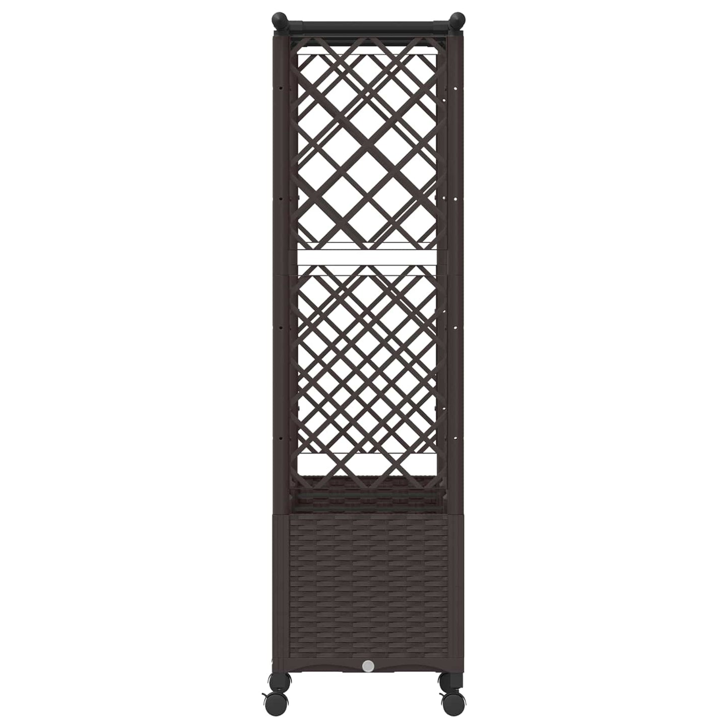 Letto Rialzato con Griglia e Tetto Marrone 162,5 x 40 x 142 cm | homemem39