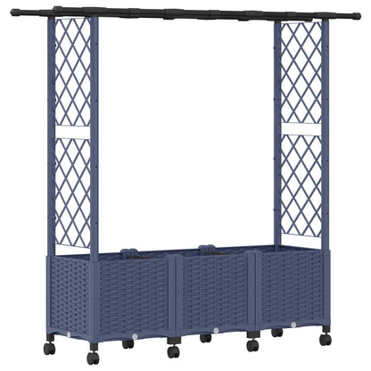 Letto Rialzato con Griglia e Tetto Grigio 162,5 x 40 x 142 cm | homemem39