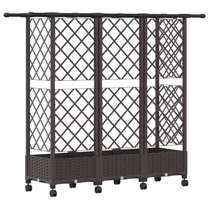 Letto Rialzato con Griglia e Tetto Marrone 164 x 40 x 127 cm PP | homemem39