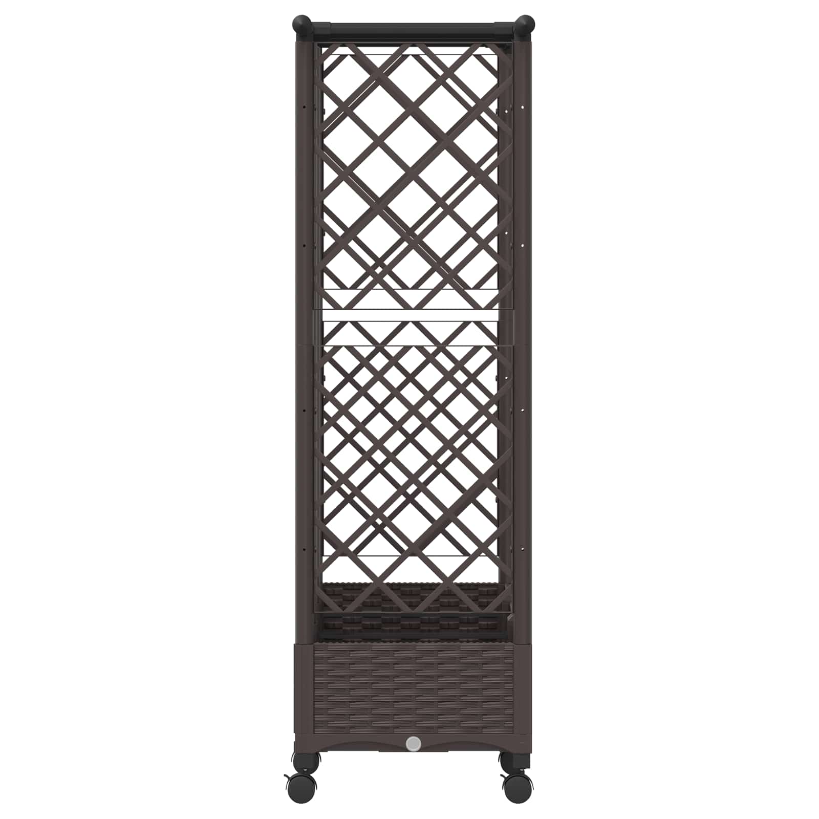 Letto Rialzato con Griglia e Tetto Marrone 164 x 40 x 127 cm PP | homemem39