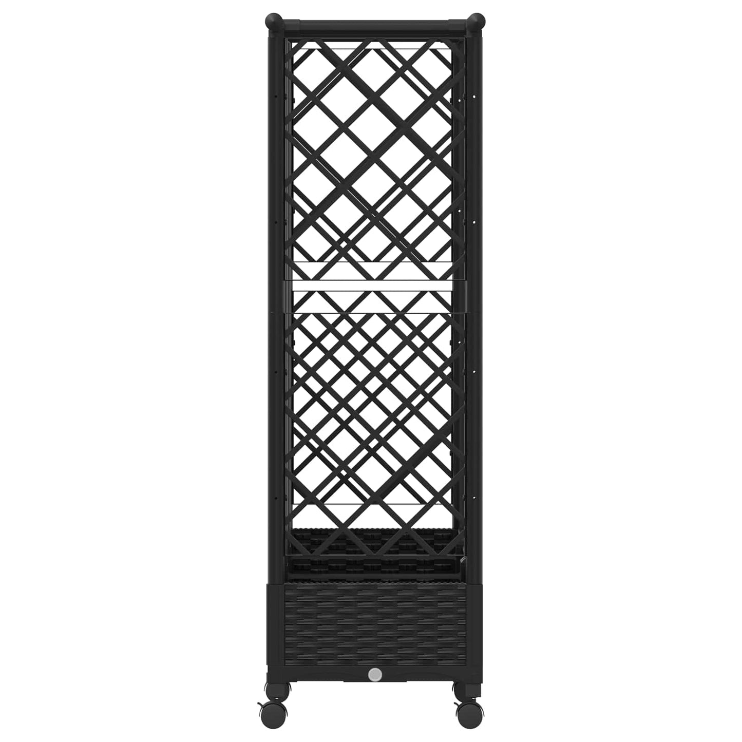 Letto Rialzato con Griglia e Tetto Nero 164 x 40 x 127 cm PP | homemem39
