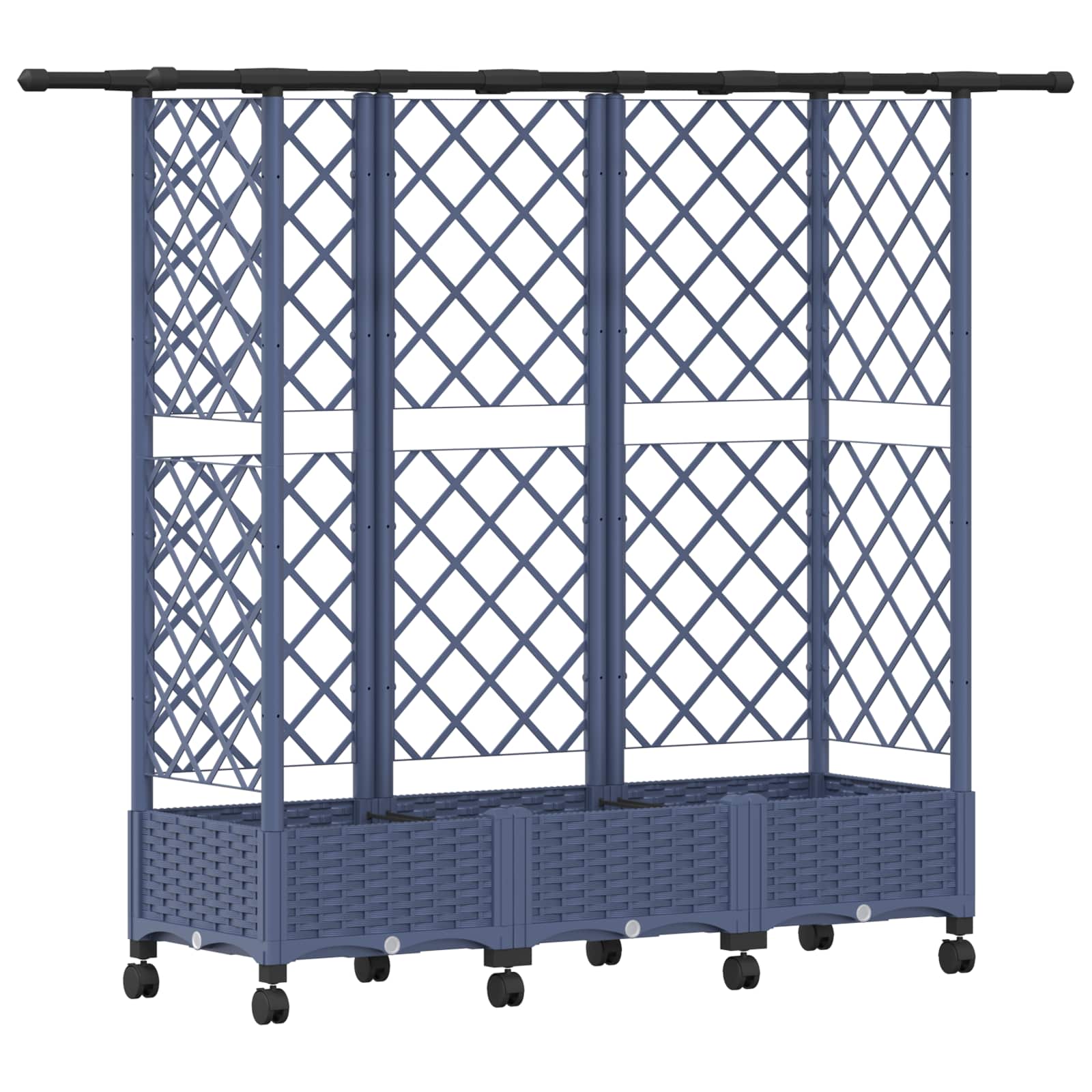 Letto Rialzato con Griglia e Tetto Grigio 164 x 40 x 127 cm PP | homemem39