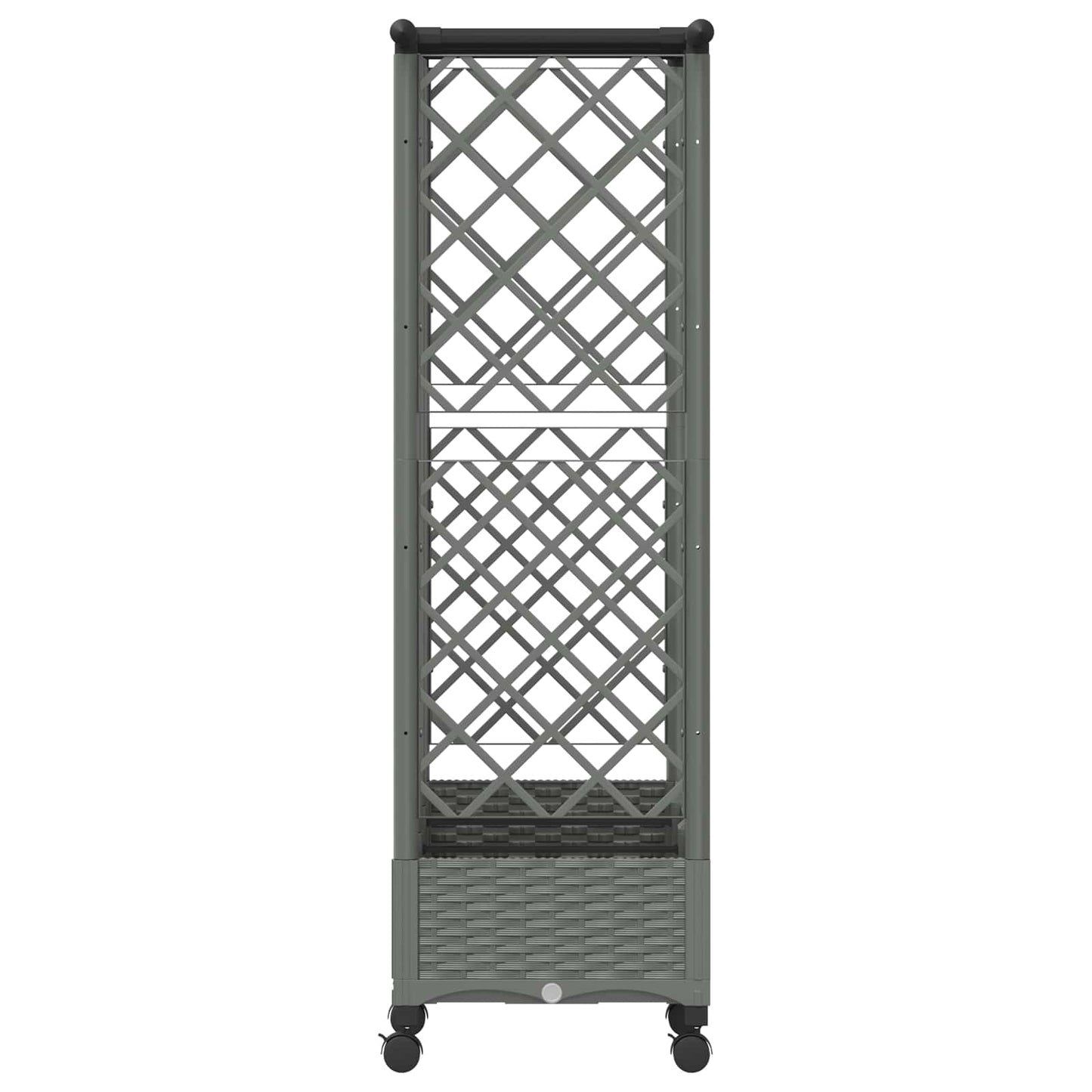 Letto Rialzato con Griglia e Tetto Grigio Chiaro PP | homemem39