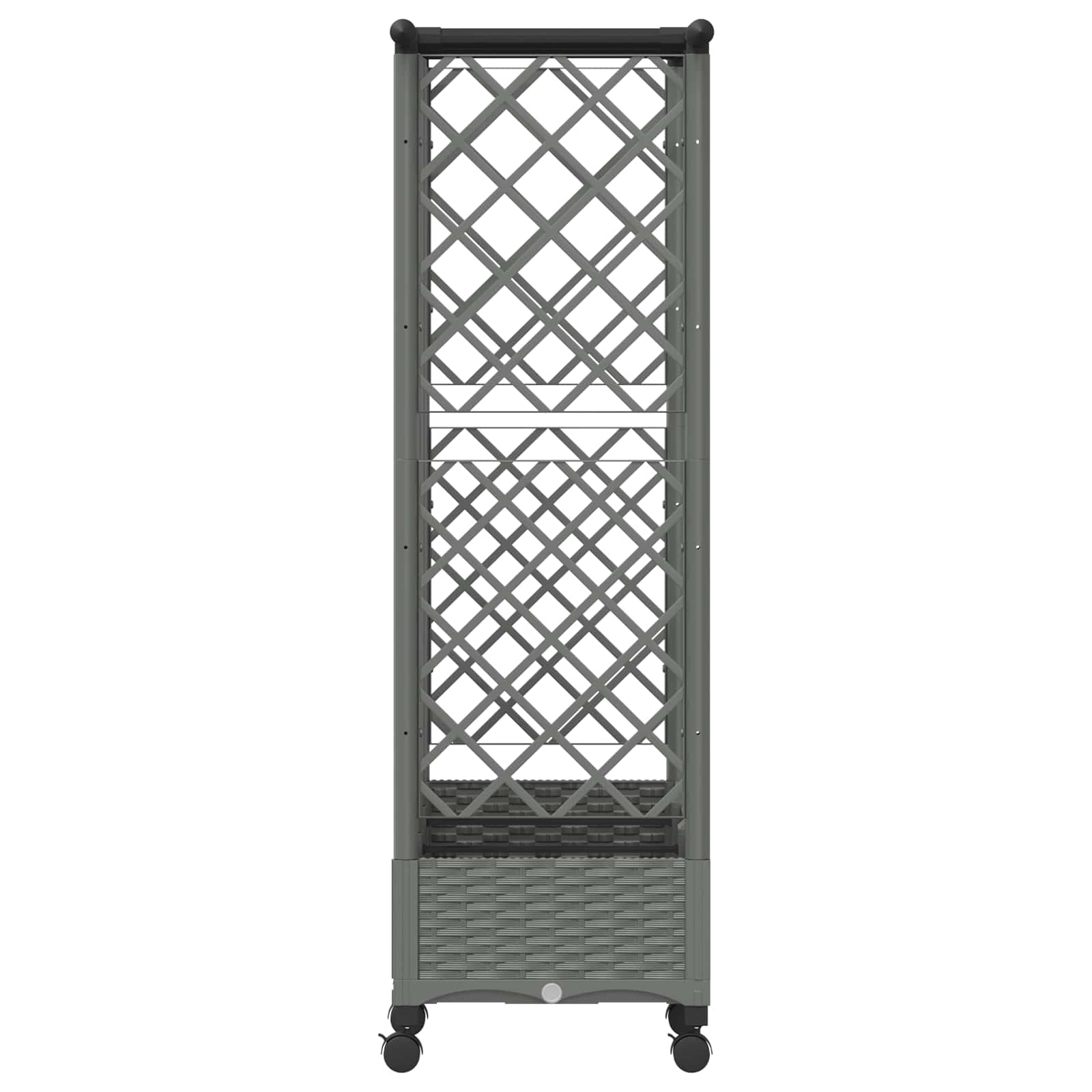 Letto Rialzato con Griglia e Tetto Grigio Chiaro PP | homemem39