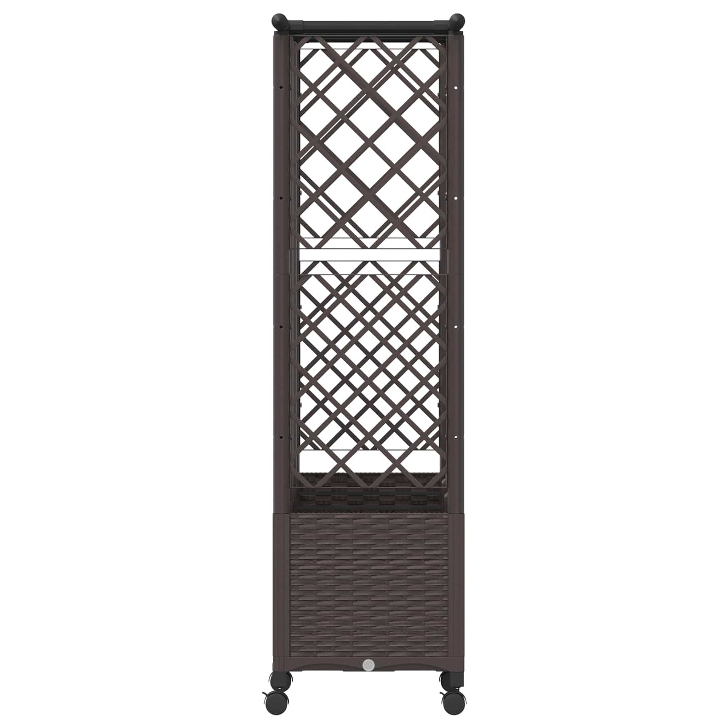 Letto Rialzato con Griglia e Tetto Marrone 163,5 x 40 x 142 cm | homemem39