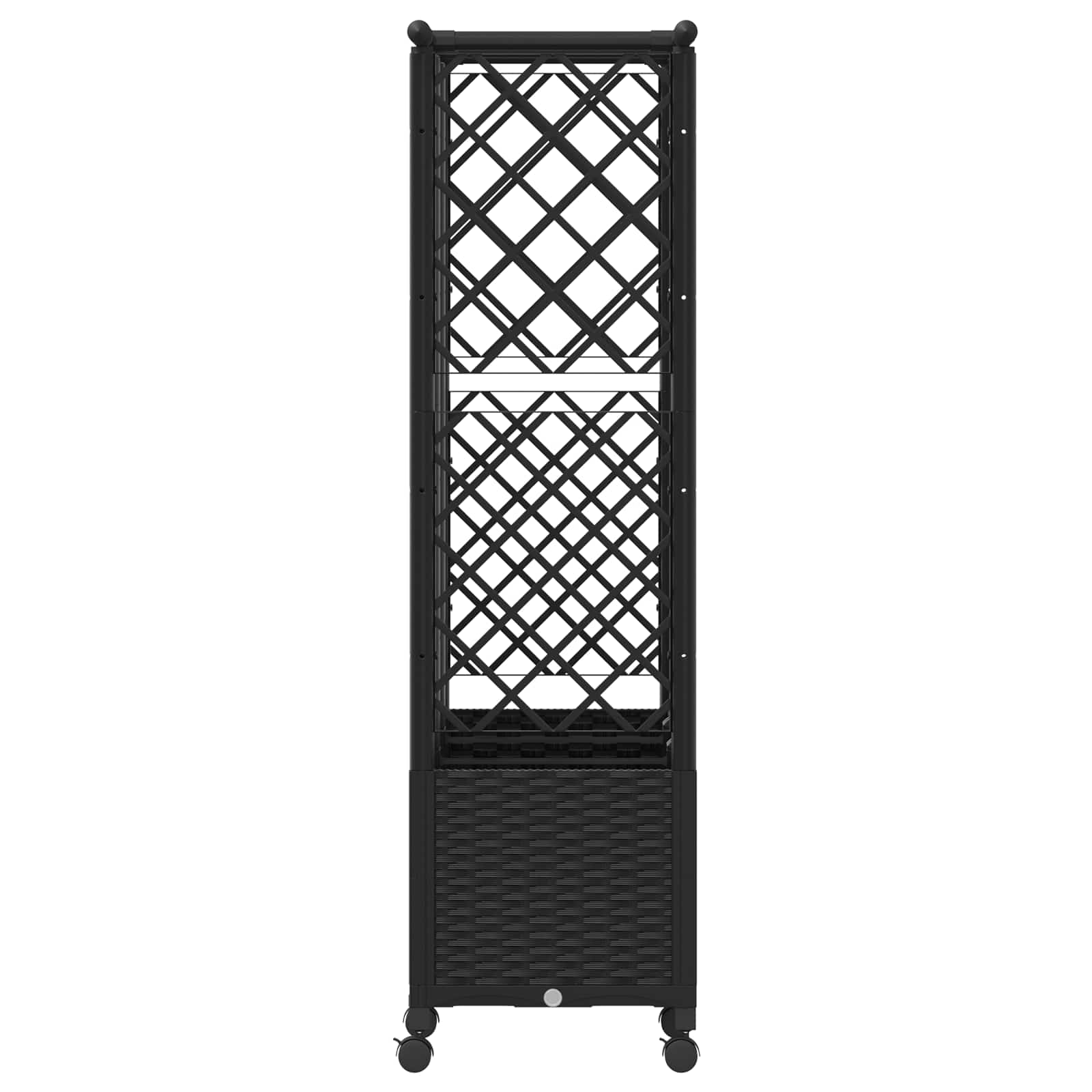 Letto Rialzato con Griglia e Tetto Nero 163,5 x 40 x 142 cm PP | homemem39