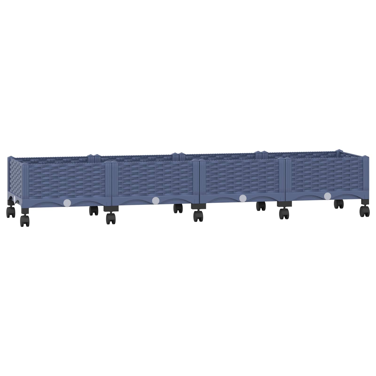Vaso da Giardino con Ruote Blu Grigio 160 x 40 x 33 cm PP | homemem39