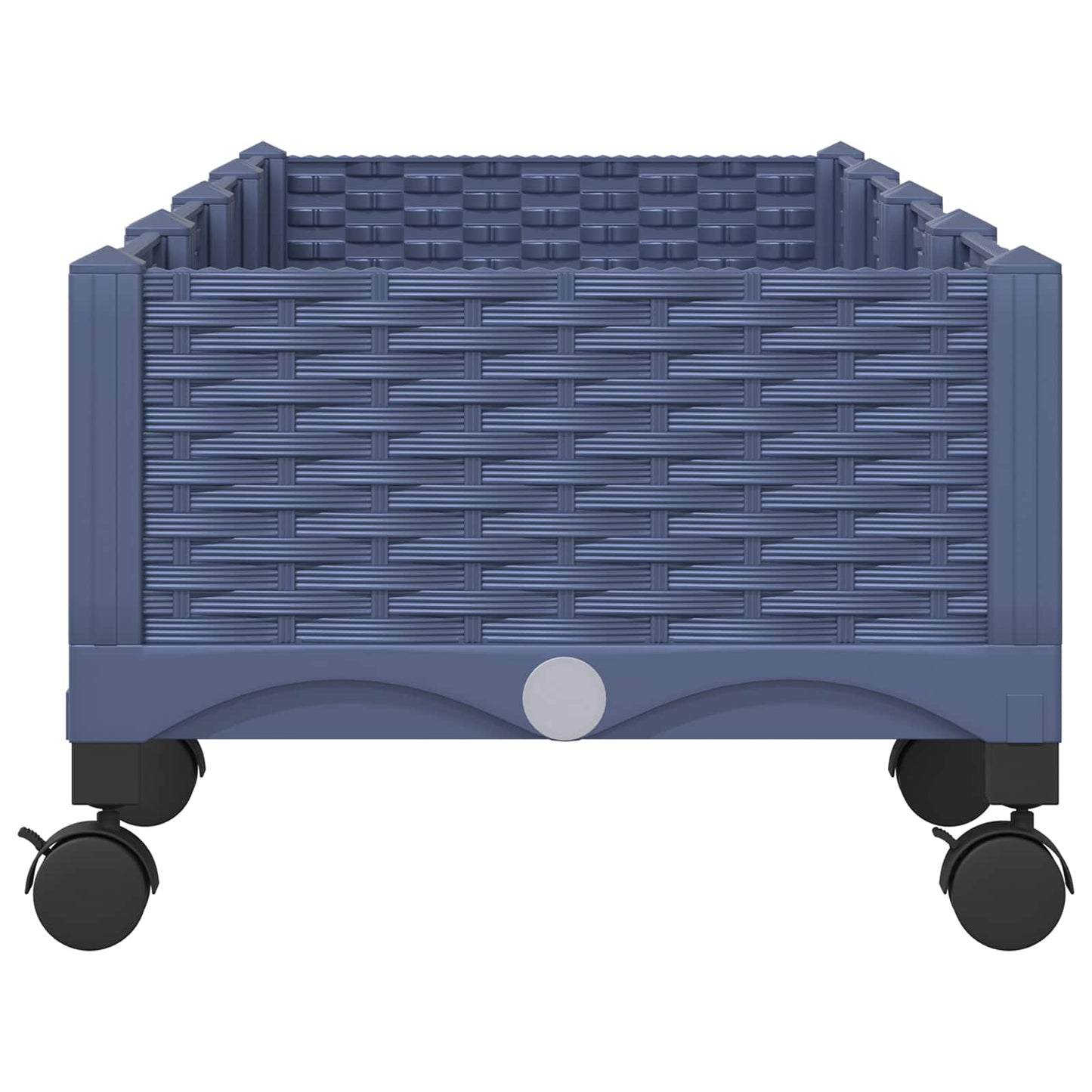 Vaso da Giardino con Ruote Blu Grigio 160 x 40 x 33 cm PP | homemem39