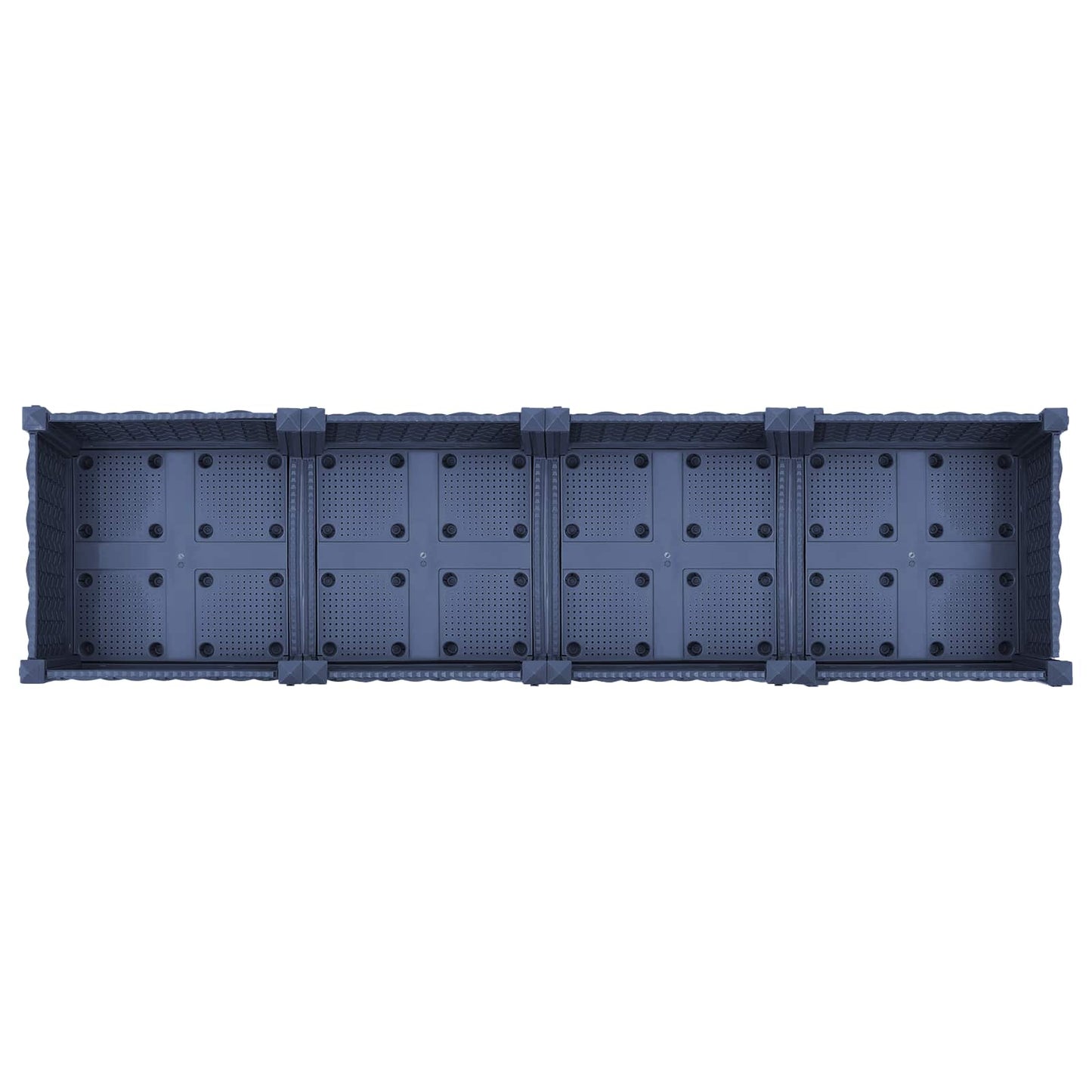 Vaso da Giardino con Ruote Blu Grigio 160 x 40 x 33 cm PP | homemem39