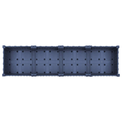 Vaso da Giardino con Ruote Blu Grigio 160 x 40 x 33 cm PP | homemem39