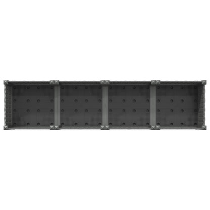 Vaso da Giardino con Ruote Grigio Chiaro 160 x 40 x 48 cm PP | homemem39