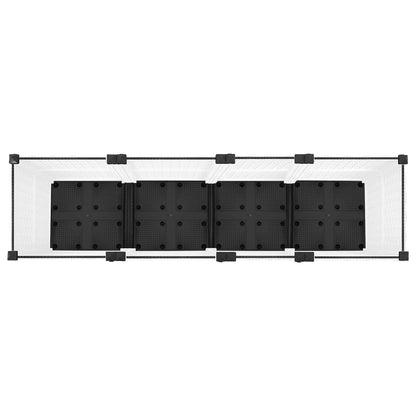 Vaso da Giardino con Ruote Bianco 160 x 40 x 48 cm PP | homemem39