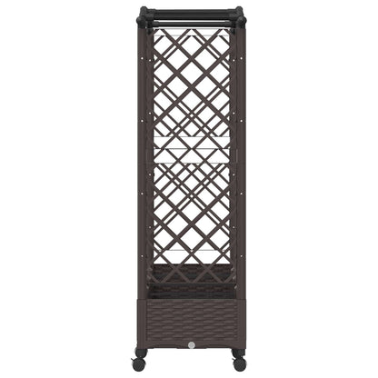 Letto Rialzato con Griglia e Tetto Marrone 207 x 40 x 129 cm PP | homemem39