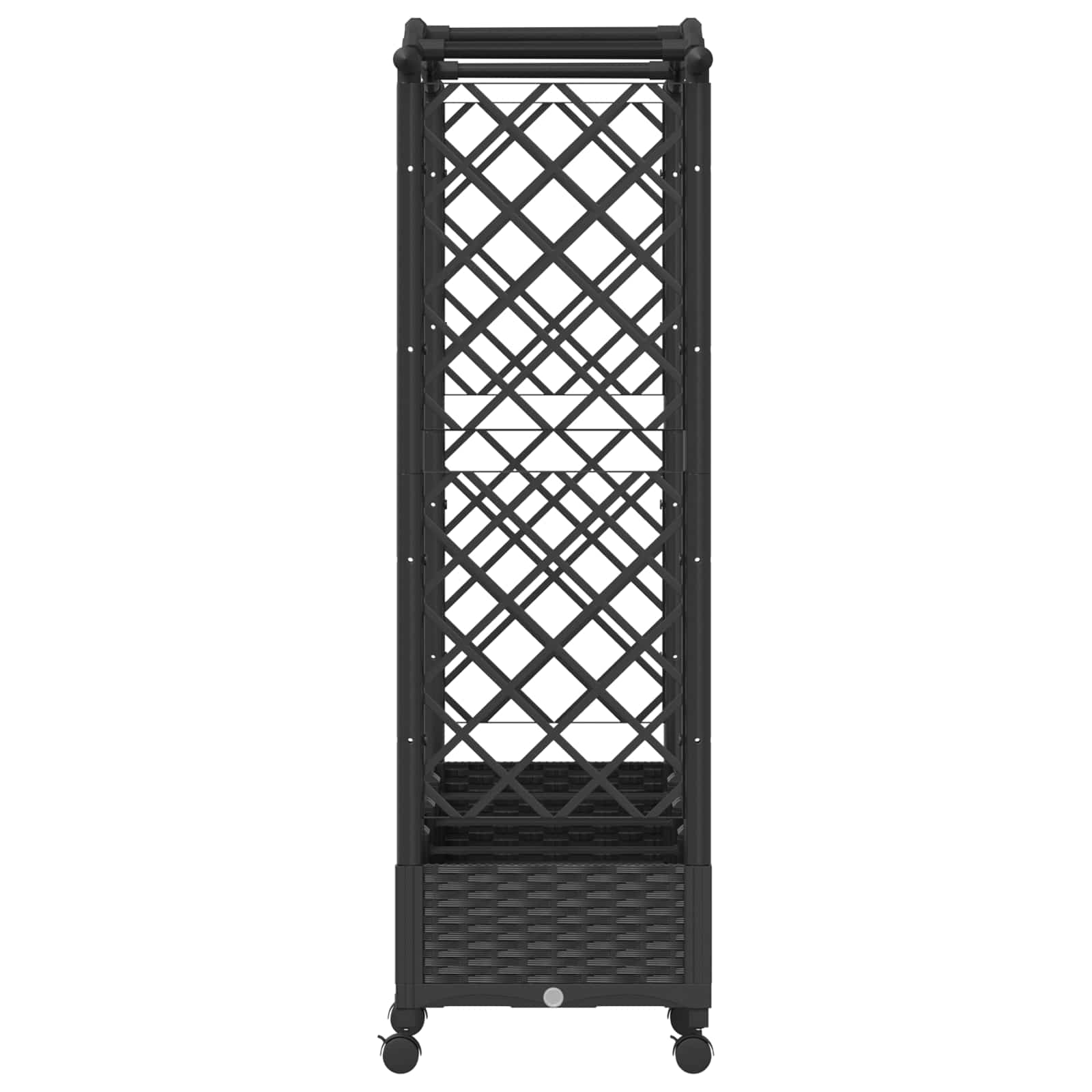 Letto Rialzato con Griglia e Tetto Nero 207 x 40 x 129 cm PP | homemem39