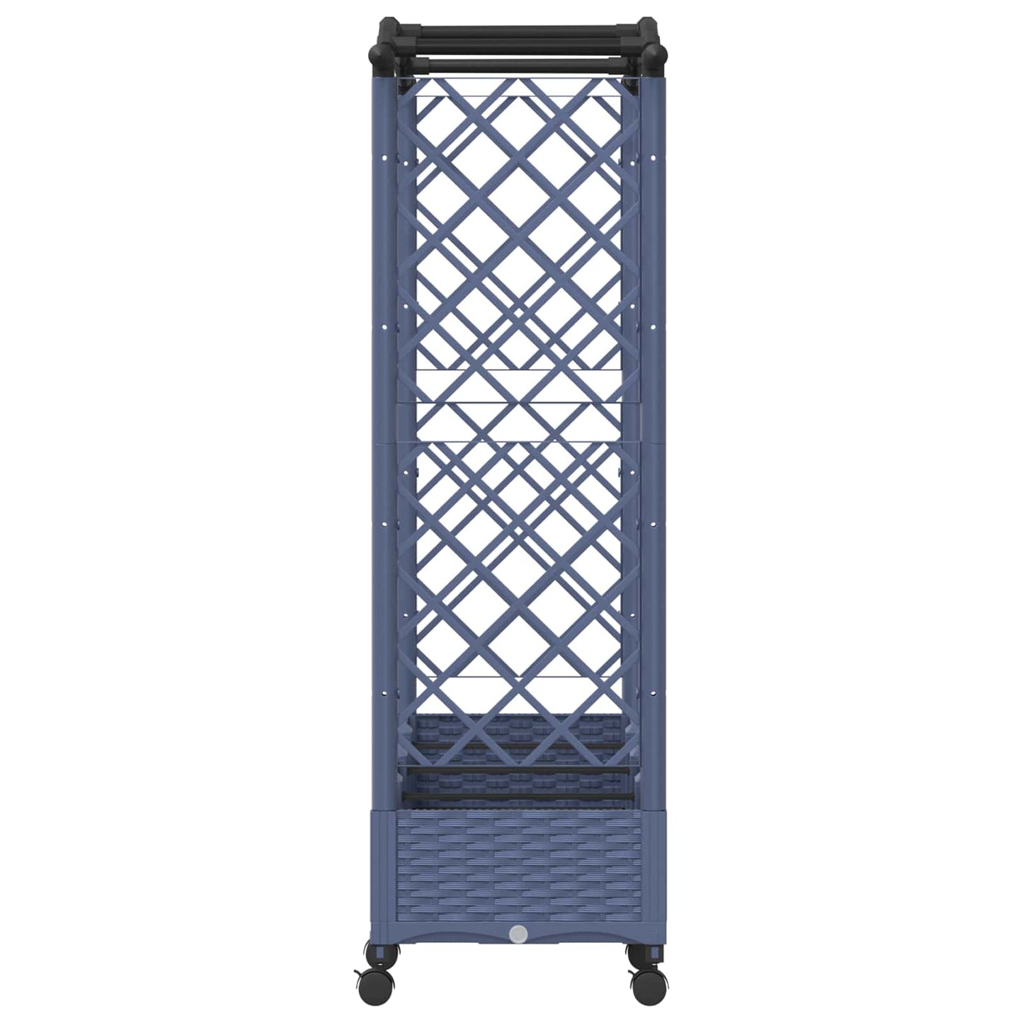 Letto Rialzato con Griglia e Tetto Grigio 207 x 40 x 129 cm PP | homemem39