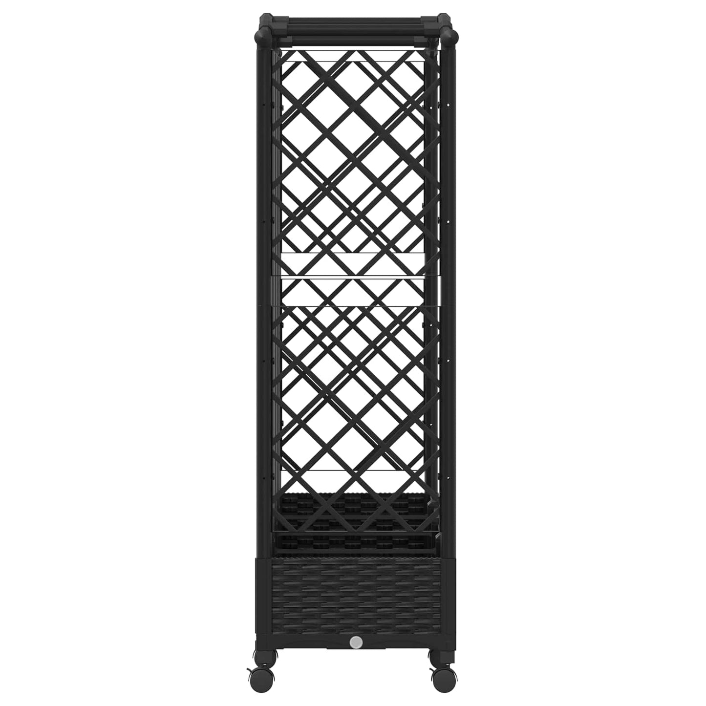 Letto Rialzato con Griglia e Tetto Nero 203,5 x 40 x 129 cm PP | homemem39