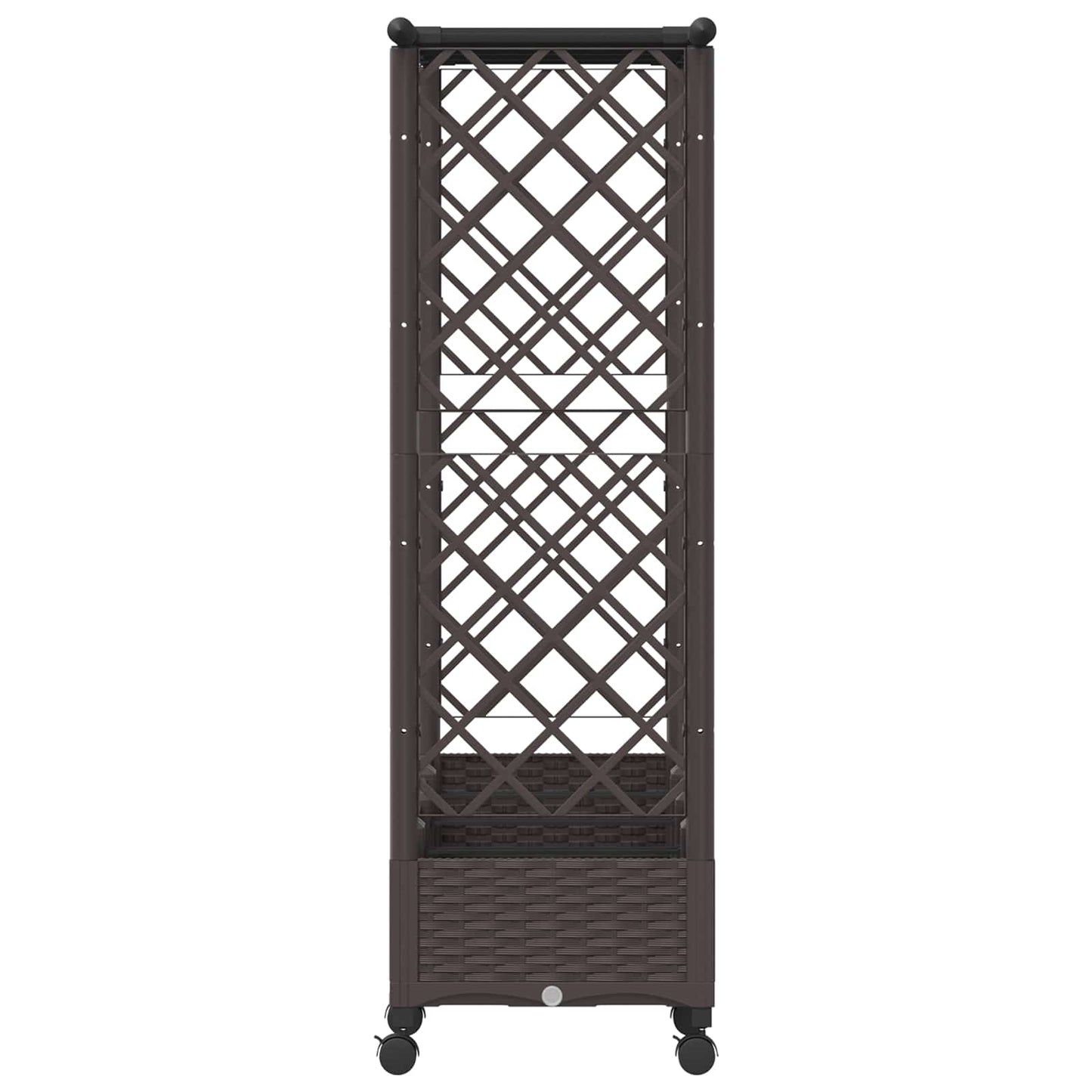 Letto Rialzato con Griglia e Tetto Marrone 203 x 40 x 127 cm PP | homemem39