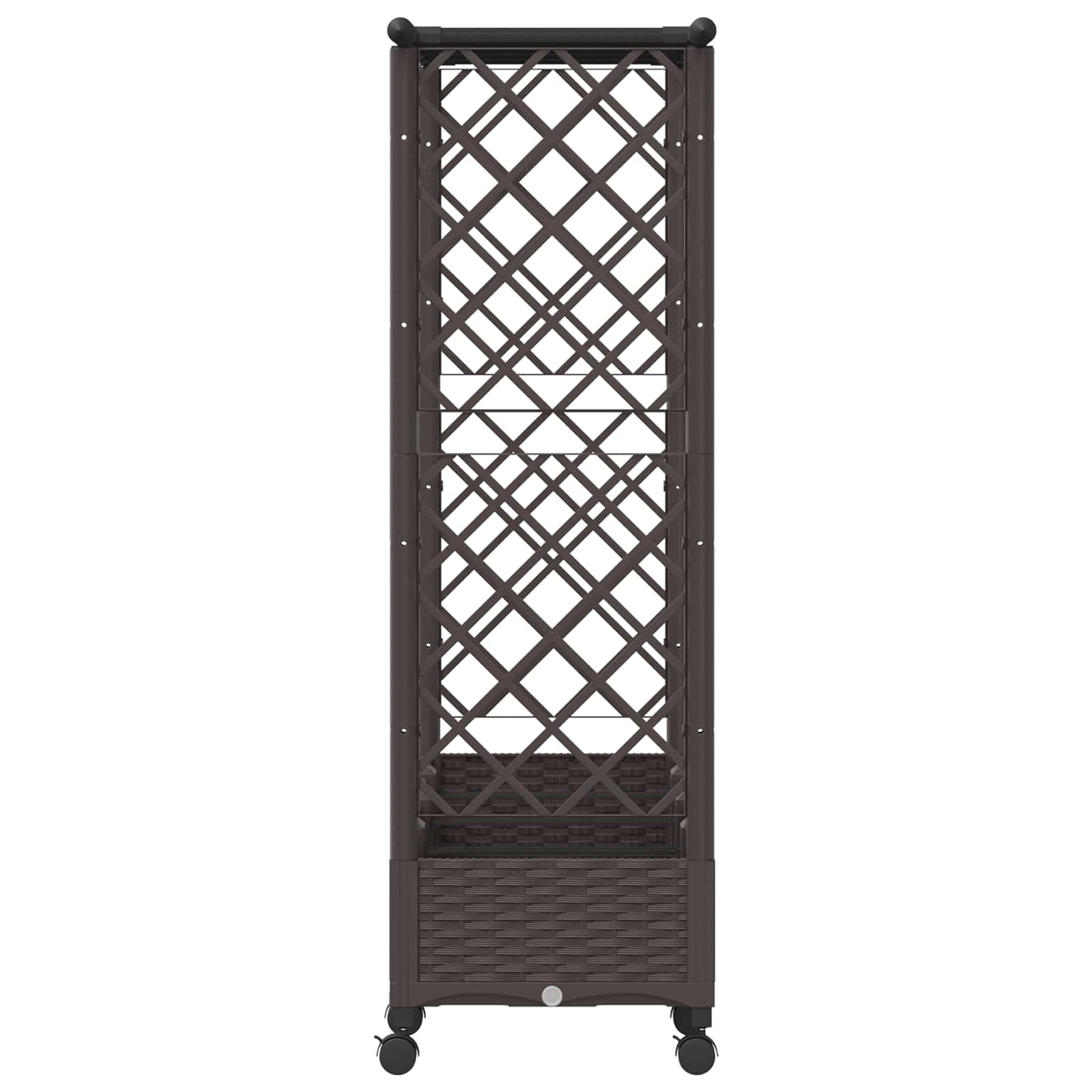 Letto Rialzato con Griglia e Tetto Marrone 203 x 40 x 127 cm PP | homemem39