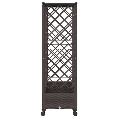 Letto Rialzato con Griglia e Tetto Marrone 203 x 40 x 127 cm PP | homemem39