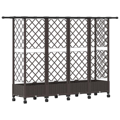 Letto Rialzato con Griglia e Tetto Marrone 202,5 x 40 x 127 cm | homemem39