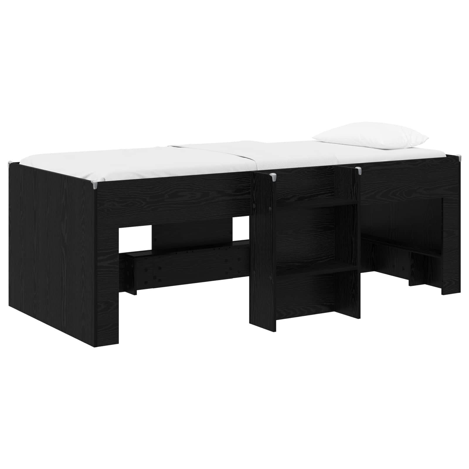 Letto Alto per Bambini Rovere Nero 203 x 101,1 x 68,5 cm | homemem39