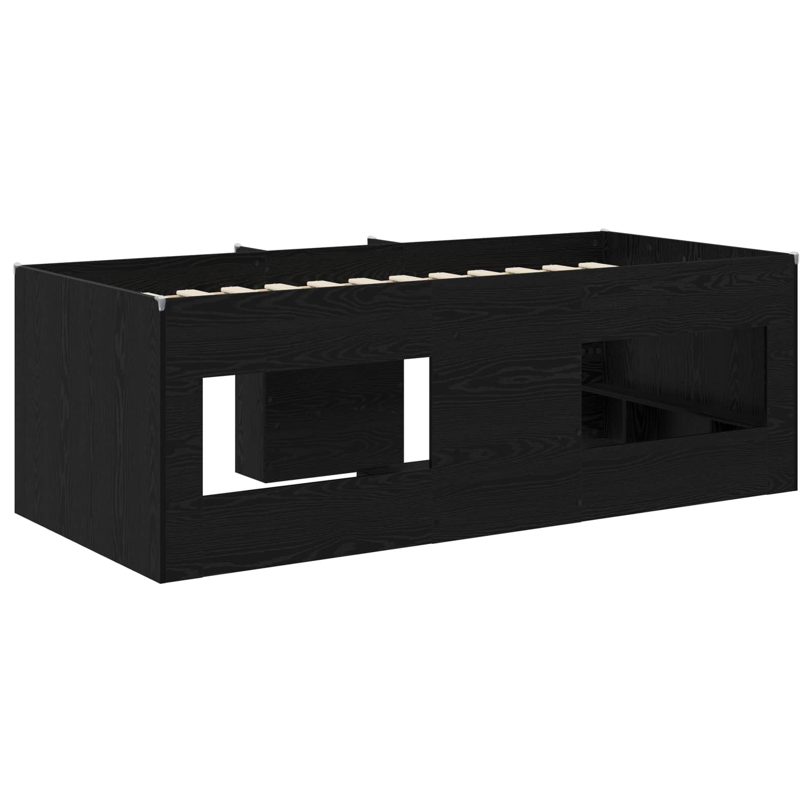 Letto Alto per Bambini Rovere Nero 203 x 101,1 x 68,5 cm | homemem39