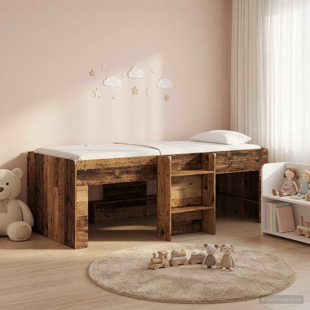 Letto Alto per Bambini Legno antico 203 x 101,1 x 68,5 cm | homemem39