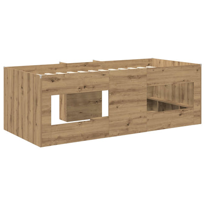 Letto Alto per Bambini Rovere Artigianale 203 x 101,1 x 68,5 cm | homemem39