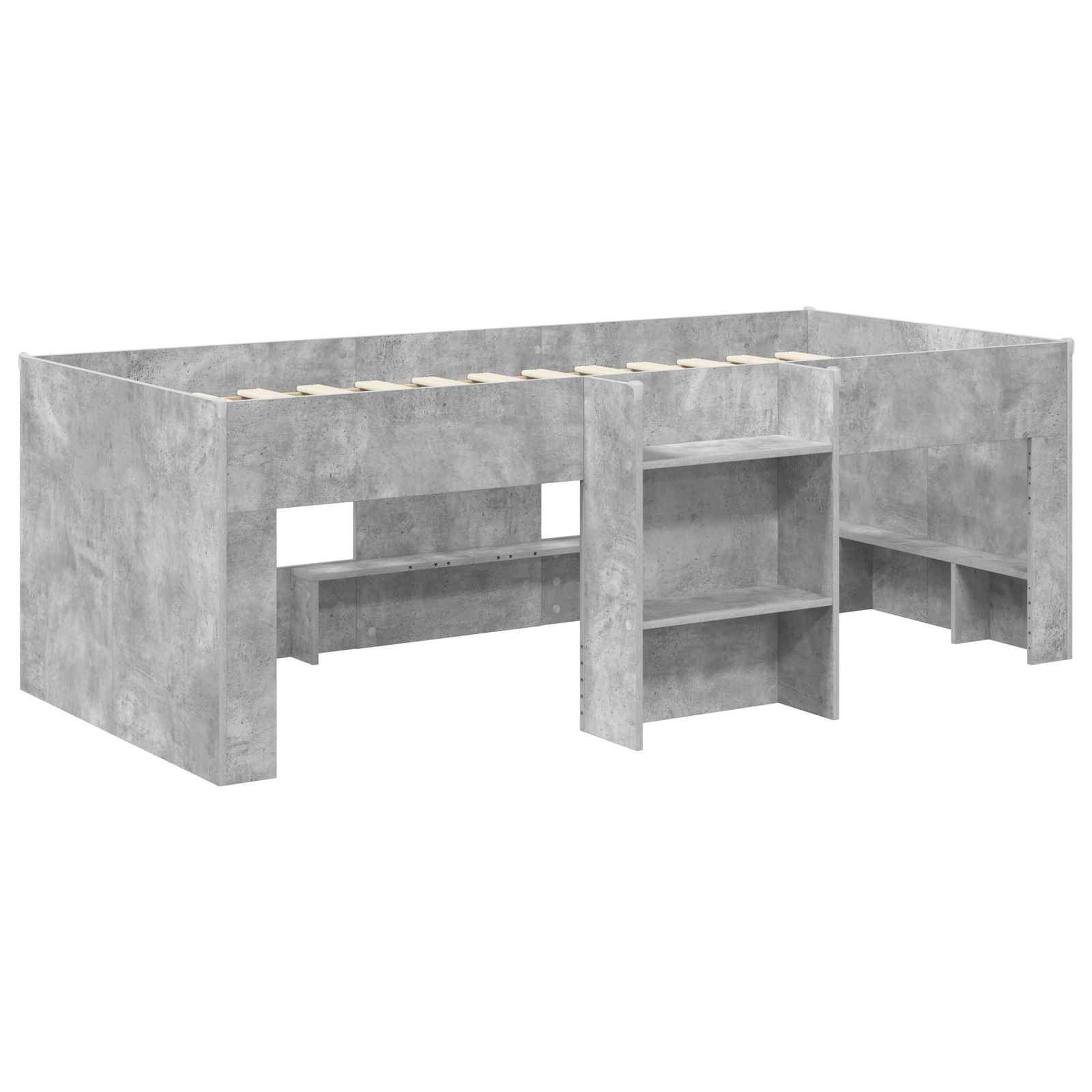 Letto Alto per Bambini Grigio Cemento 90 x 200 cm | homemem39