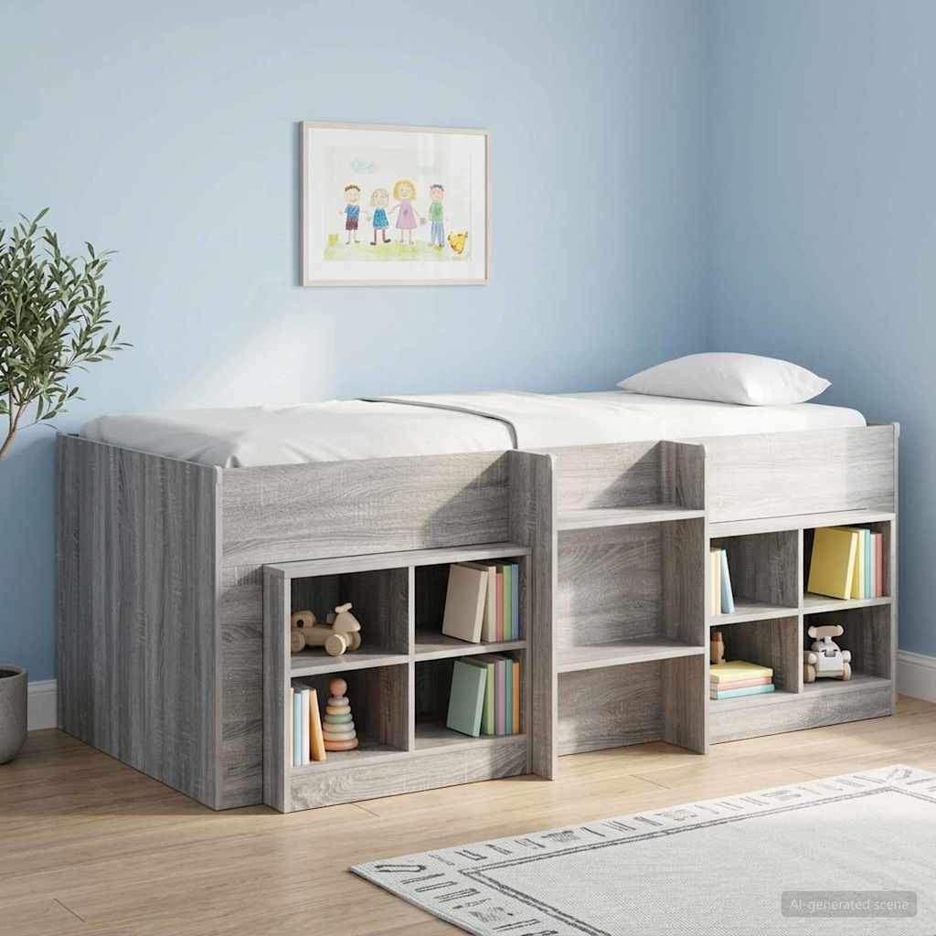 Letto Alto per Bambini Sonoma grigio 90 x 200 cm | homemem39