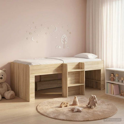 Letto Alto per Bambini Rovere Sonoma 98.5 x 200 cm | homemem39