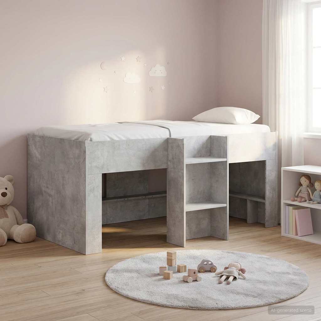 Letto Alto per Bambini Calcestruzzo 163 x 101,1 x 68,5 cm