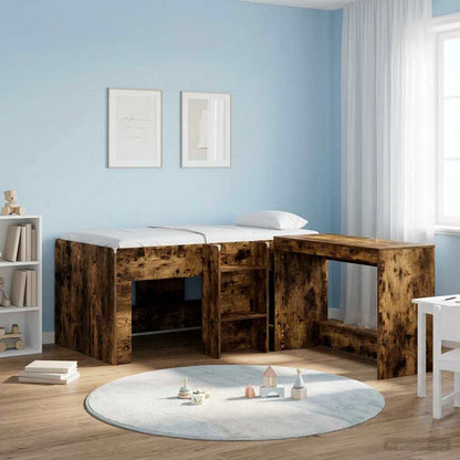 Letto Alto per Bambini Rovere Fumo 80 x 160 cm | homemem39