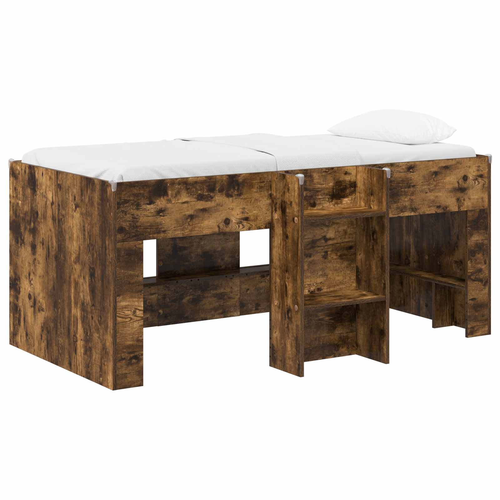 Letto Alto per Bambini Rovere Fumo 80 x 160 cm | homemem39