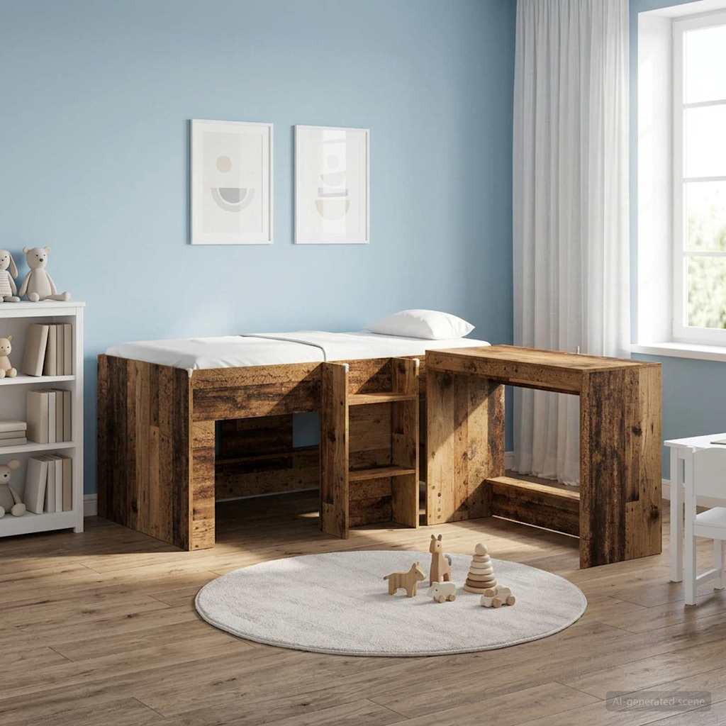 Letto Alto per Bambini Legno antico 163 x 101,1 x 68,5 cm | homemem39